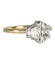 18K & Platinum Asymmetrical Two Half Moon Diamond Ring - Peridot Fine Jewelry - TAP by Todd Pownell