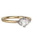 18K & Platinum Horizontal Set Oval Diamond Ring - Peridot Fine Jewelry - TAP by Todd Pownell