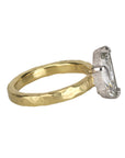 18K & Platinum Two Half Moon Step - Cut Diamond Ring ~2ct - Peridot Fine Jewelry - TAP by Todd Pownell