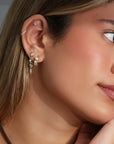 18K "Posey Loop" Diamond Front-to-Back Chain Drop Earrings - Peridot Fine Jewelry - Jade Trau