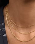 18K Rectangle Link "No. 50" Chain - Peridot Fine Jewelry - Jade Trau
