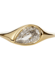 18K Salt & Pepper Diamond "Elation" Signet Ring - Peridot Fine Jewelry - Artemer