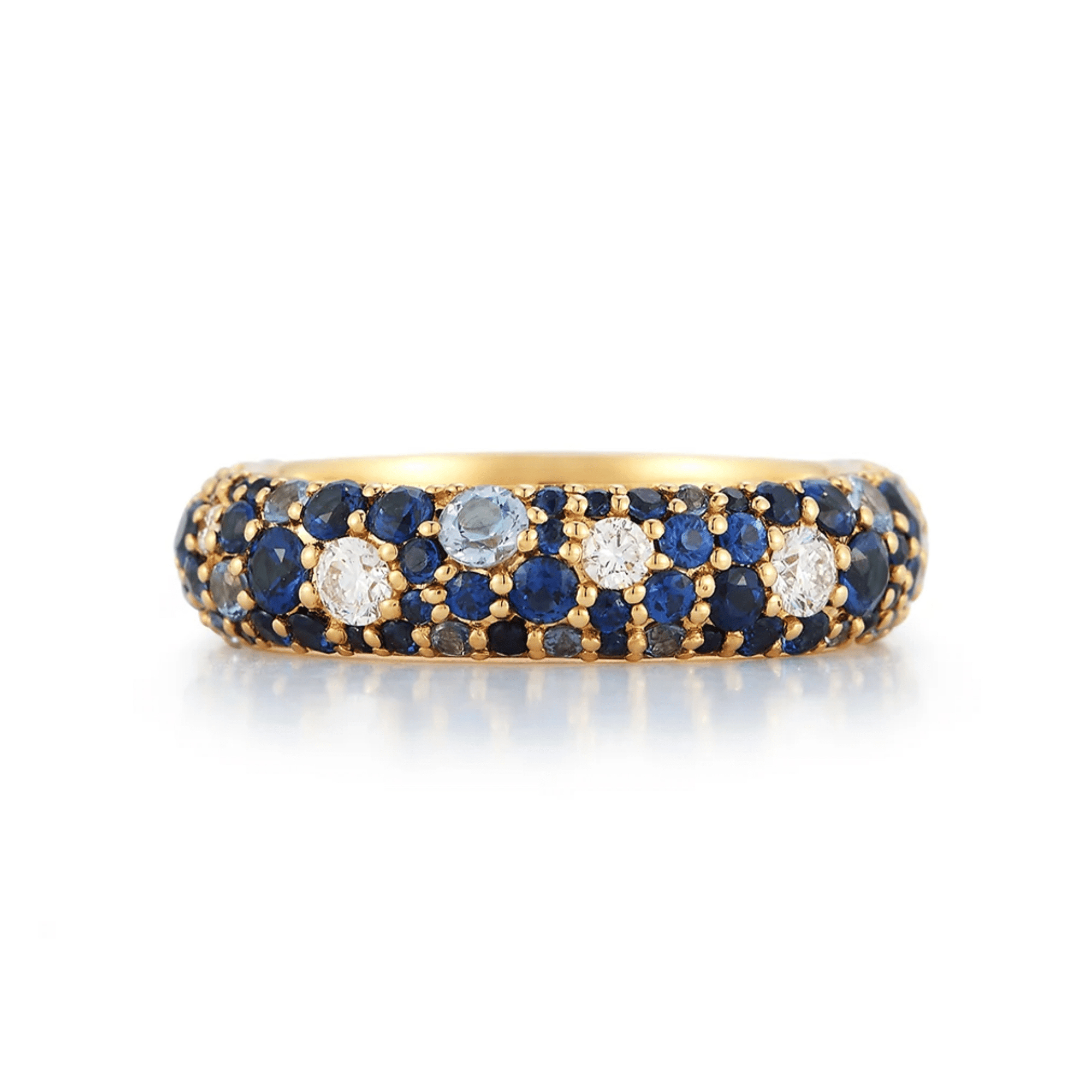 18K Sapphire &amp; Diamond "Tidepool" Ring - Peridot Fine Jewelry - Renna