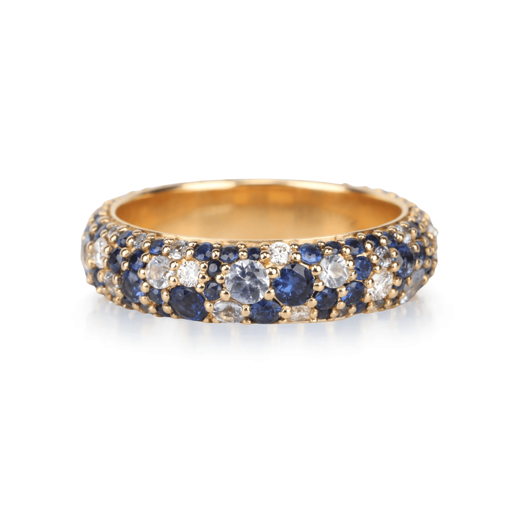 18K Sapphire &amp; Diamond "Tidepool" Ring - Peridot Fine Jewelry - Renna