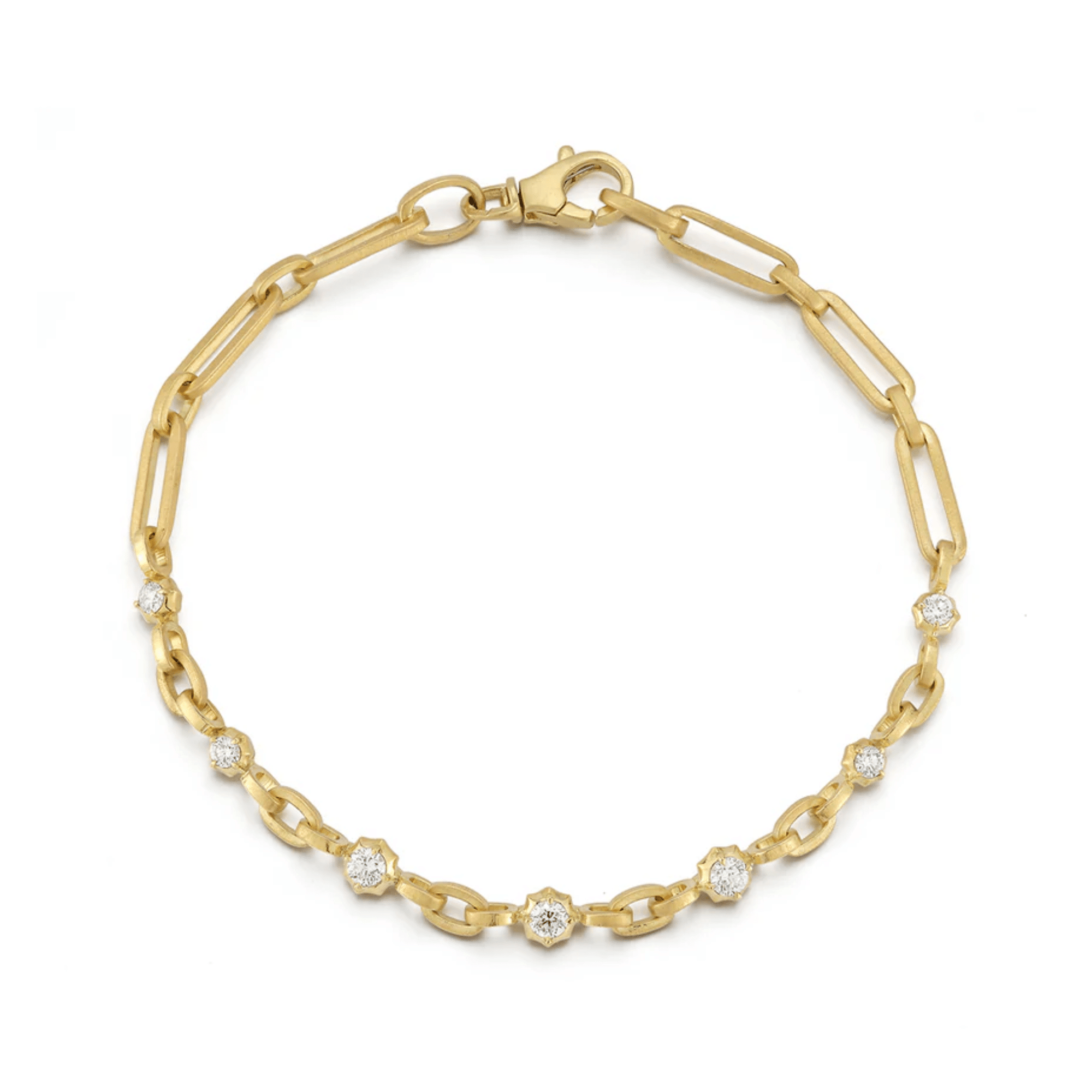 18K Seven Diamond "Pippa" Bracelet - Peridot Fine Jewelry - Jade Trau
