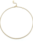 18K Small "Sophisticate Riviera" Tennis - Style Diamond Necklace - Peridot Fine Jewelry - Jade Trau