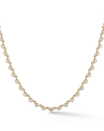 18K Small "Sophisticate Riviera" Tennis - Style Diamond Necklace - Peridot Fine Jewelry - Jade Trau