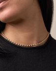 18K Small "Sophisticate Riviera" Tennis - Style Diamond Necklace - Peridot Fine Jewelry - Jade Trau