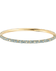 18K "Tidepool Cuff" Hinged Bangle Bracelet with Aquamarines, Blue Topaz and Diamonds - Peridot Fine Jewelry - Renna
