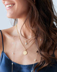 20K Gold and Pave Diamond "Lemon Lentil" Pendant - Peridot Fine Jewelry - Caroline Ellen
