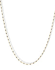 20K Gold Hand Wrapped Faceted Black Diamond Beaded Necklace - Peridot Fine Jewelry - Caroline Ellen