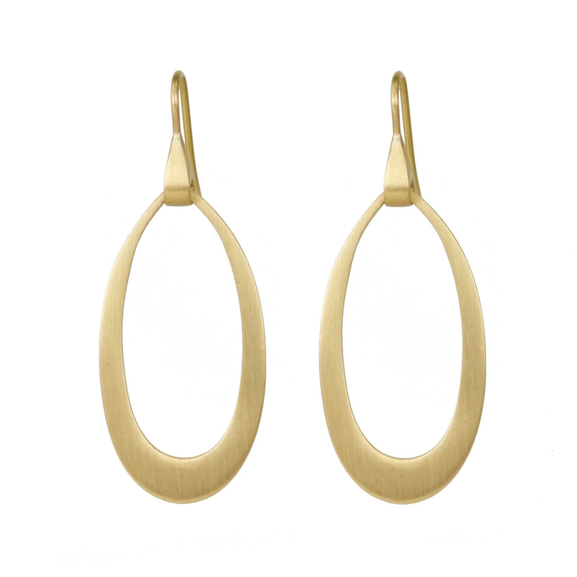 20K Gold Oblong &quot;Doorknocker&quot; Earrings - Peridot Fine Jewelry - Caroline Ellen