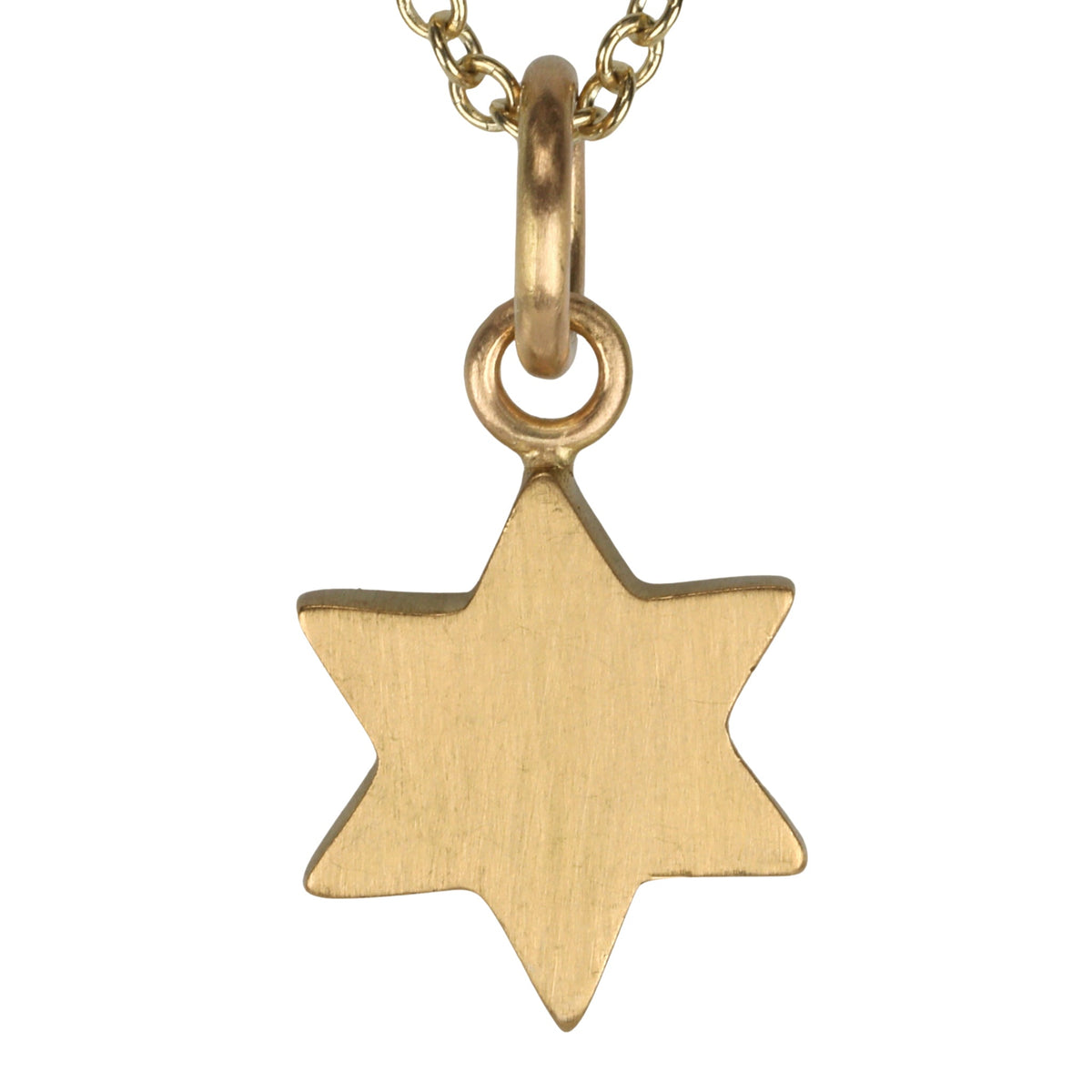 20K Gold Six - Pointed Star Pendant - Peridot Fine Jewelry - Caroline Ellen