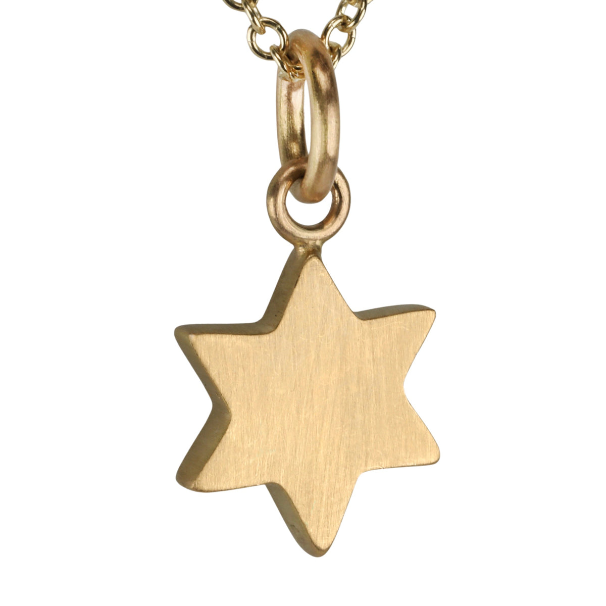 20K Gold Six - Pointed Star Pendant - Peridot Fine Jewelry - Caroline Ellen