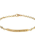 20K Gold Star - Set Cognac Diamond Bar Bracelet - Peridot Fine Jewelry - Caroline Ellen