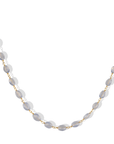 20K Hand - Wrapped Faceted Oval Chalcedony Beaded Necklace - Peridot Fine Jewelry - Caroline Ellen