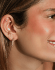 20K & Pave Cognac Diamond Hoop Earrings - Peridot Fine Jewelry - Caroline Ellen