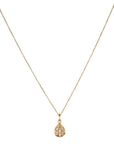 20K Teardrop Pendant with Star - Set Cognac Diamonds - Peridot Fine Jewelry - Caroline Ellen