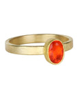 22 & 18K Oval Mexican Opal Ring - Peridot Fine Jewelry - Petra Class