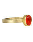 22 & 18K Oval Mexican Opal Ring - Peridot Fine Jewelry - Petra Class