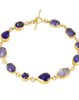 22K & 18K Mixed Cut Tanzanite Bracelet - Peridot Fine Jewelry - Petra Class