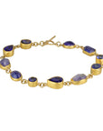 22K & 18K Mixed Cut Tanzanite Bracelet - Peridot Fine Jewelry - Petra Class