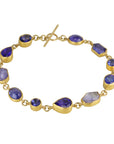 22K & 18K Mixed Cut Tanzanite Bracelet - Peridot Fine Jewelry - Petra Class