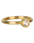 22K & 20K Bezel - Set Oval Rose - Cut Diamond Ring - Peridot Fine Jewelry - Caroline Ellen