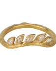 22K & Diamond "Curved Wheat" Band - Peridot Fine Jewelry - Cathy Waterman