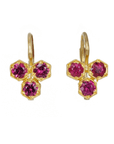 22K Gold and Ruby "Triple Hexagonal" Earrings - Peridot Fine Jewelry - Cathy Waterman