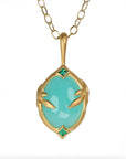 22K Gold "Arabesque" Peruvian Opal Pendant - Peridot Fine Jewelry - Cathy Waterman