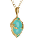 22K Gold "Arabesque" Peruvian Opal Pendant - Peridot Fine Jewelry - Cathy Waterman