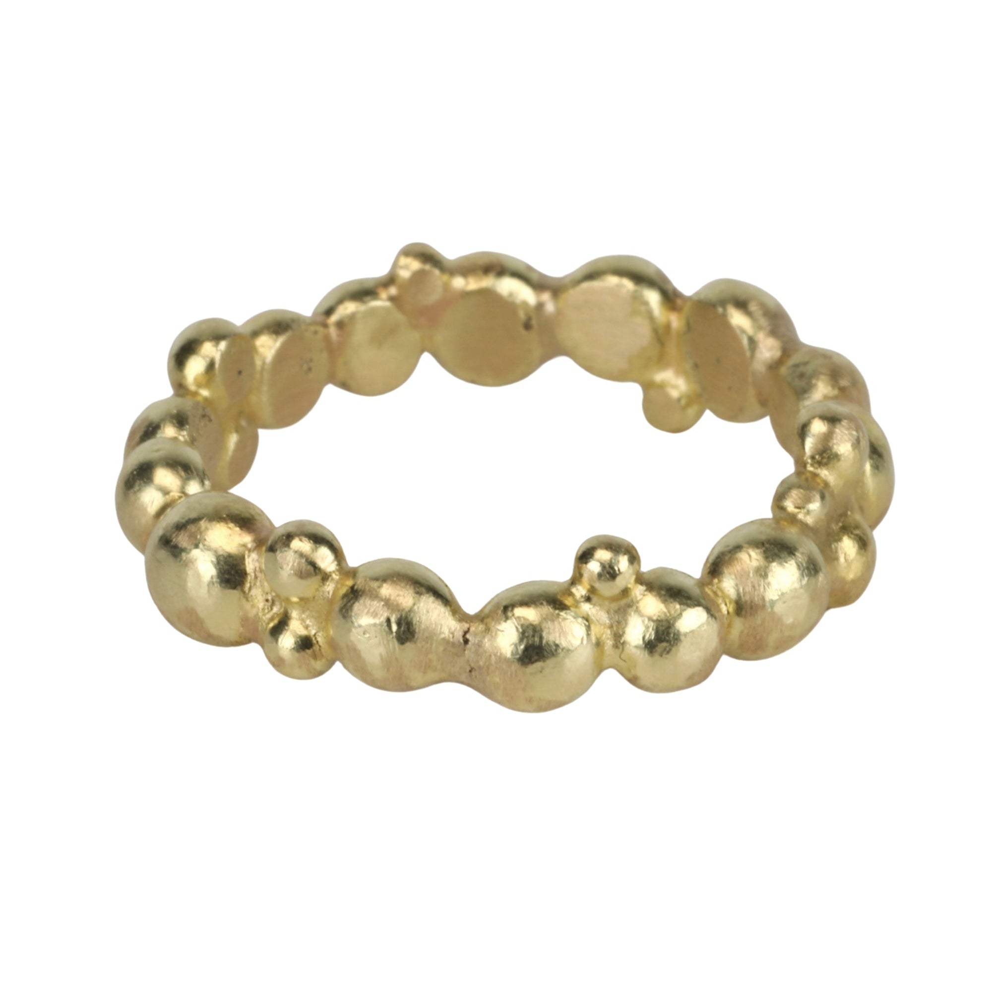 22K Gold Hand Fabricated &quot;Bubbles&quot; Ring - Peridot Fine Jewelry - Petra Class