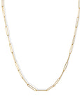 22K Gold Handmade Paperclip Chain in 17" - Peridot Fine Jewelry - Rosanne Pugliese
