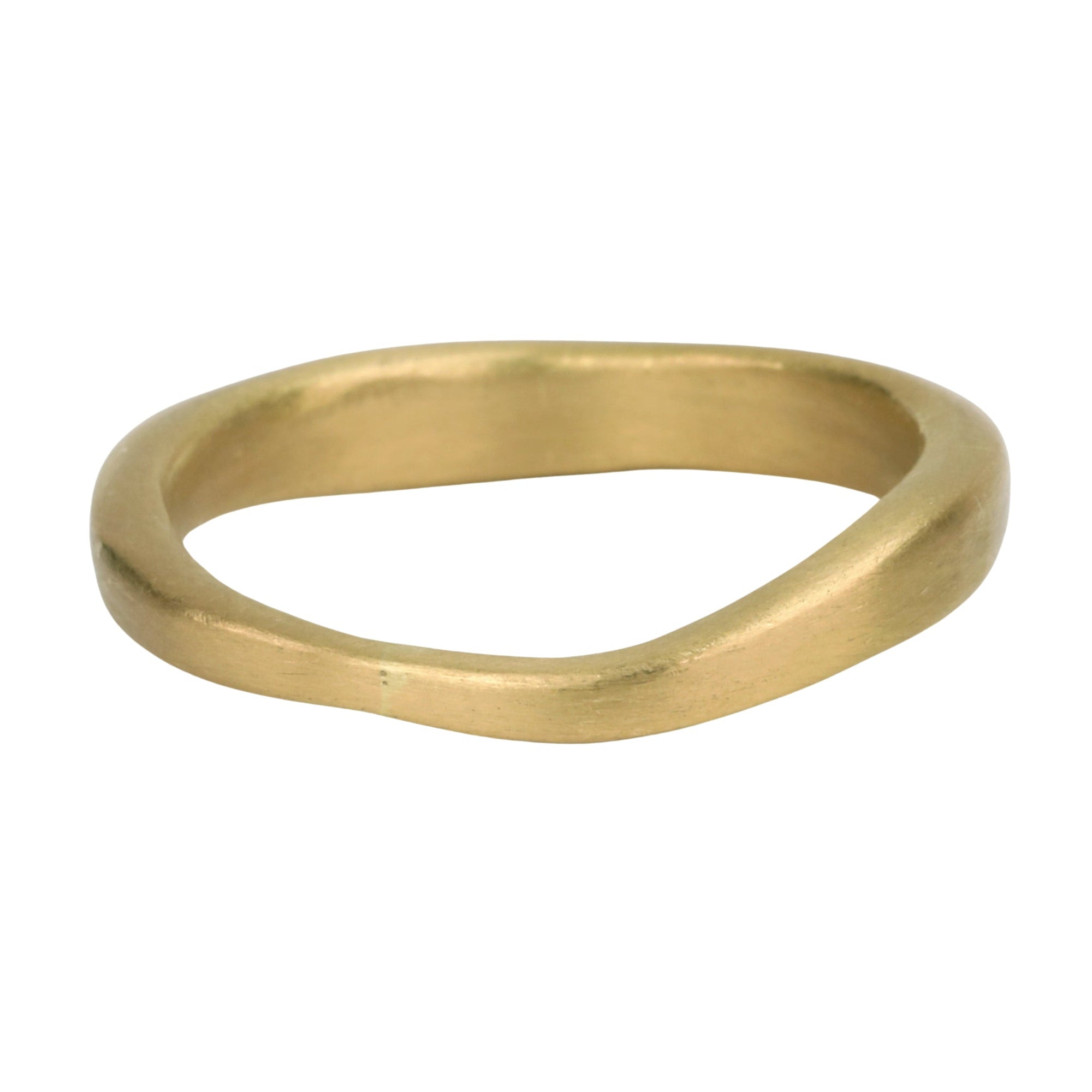 22K Gold Irregular Heavy &quot;Wave&quot; Ring - Peridot Fine Jewelry - Rosanne Pugliese