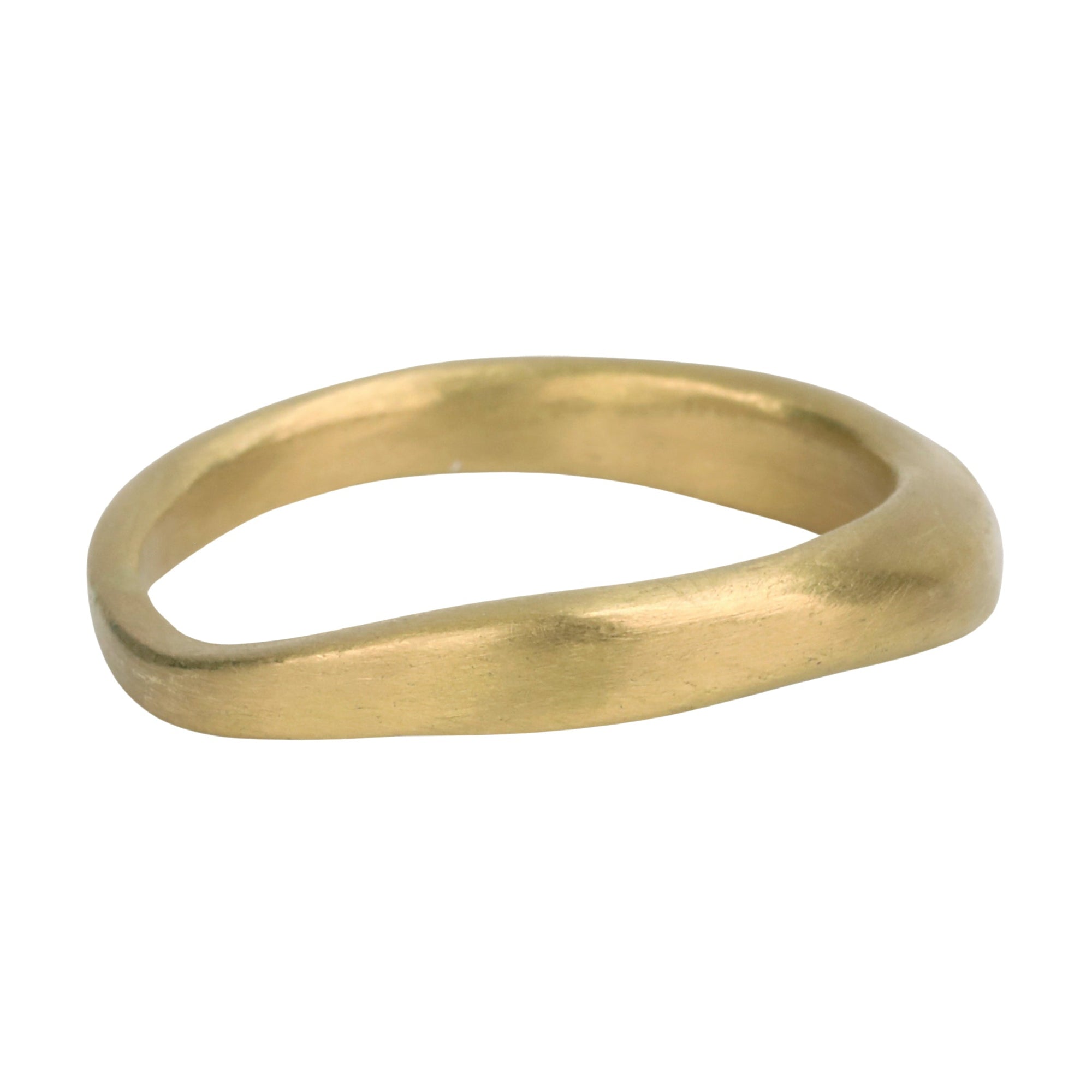 22K Gold Irregular Heavy &quot;Wave&quot; Ring - Peridot Fine Jewelry - Rosanne Pugliese