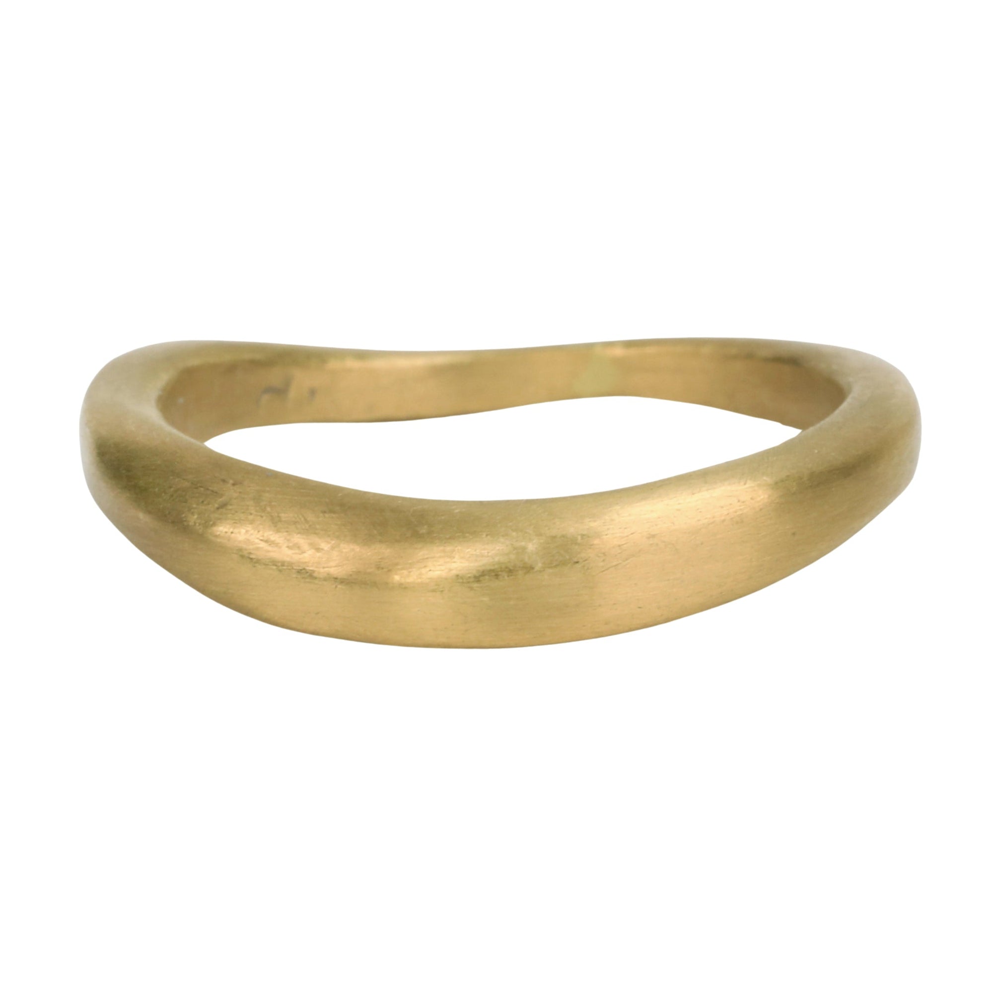 22K Gold Irregular Heavy &quot;Wave&quot; Ring - Peridot Fine Jewelry - Rosanne Pugliese