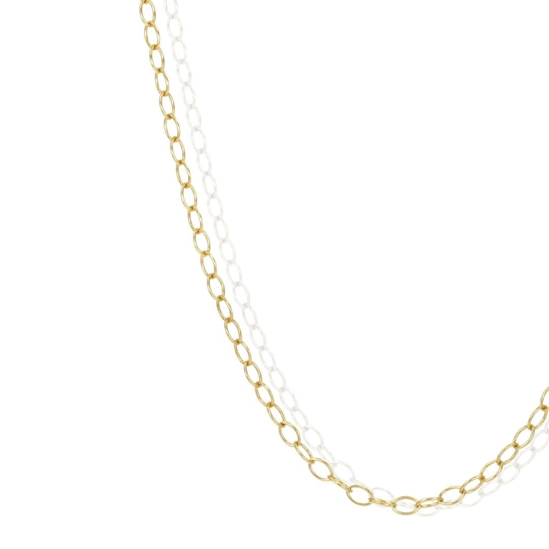 22K Gold "Tiny Lacy" Chain in 18" - Peridot Fine Jewelry - Cathy Waterman