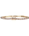 14K & Rosecut Champagne-Grey Diamond Tennis Style Bracelet