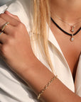 10K "Flora" Oval Link Bracelet