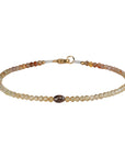 Faceted Zircon Bracelet with Single Grey Diamond Bead