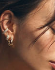 18K Opal & Diamond "Tidepool" Huggie Hoops