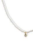 Faceted Rainbow Moonstone Beaded Necklace with 18K Bezel-Set Labradorite Charm