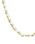 18K Hand Fabricated "Helix" Twisted Link Chain Necklace