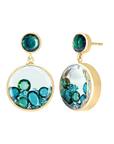 18K & Tourmaline "Matiz" Double Drop "Shaker" Earrings