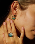 18K & Tourmaline "Matiz" Double Drop "Shaker" Earrings
