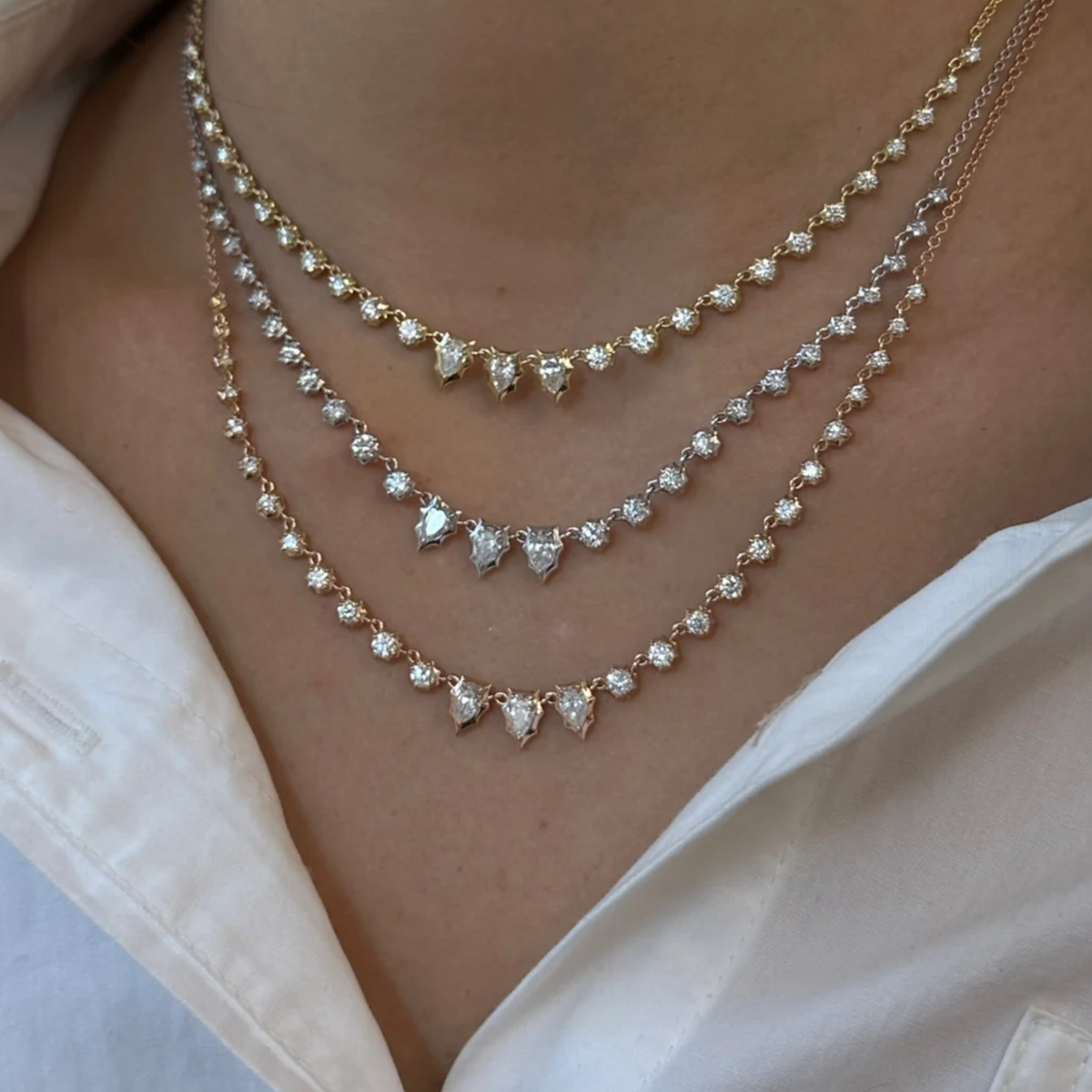 18K "Envoy Riviera" Tennis-Style Diamond Necklace