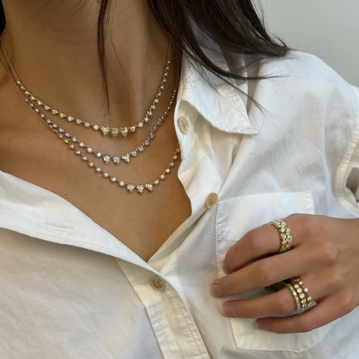 18K "Envoy Riviera" Tennis-Style Diamond Necklace