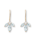 10K & Aquamarine "Almond Blossom" Earrings with Diamonds