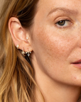 10K & Aquamarine "Almond Blossom" Earrings with Diamonds